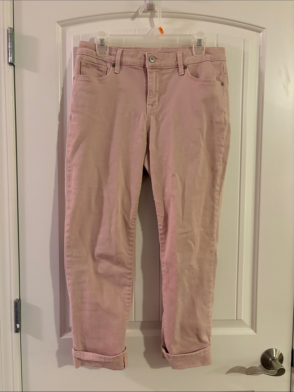 new directions Blush Pink Cropped Slim Jeans